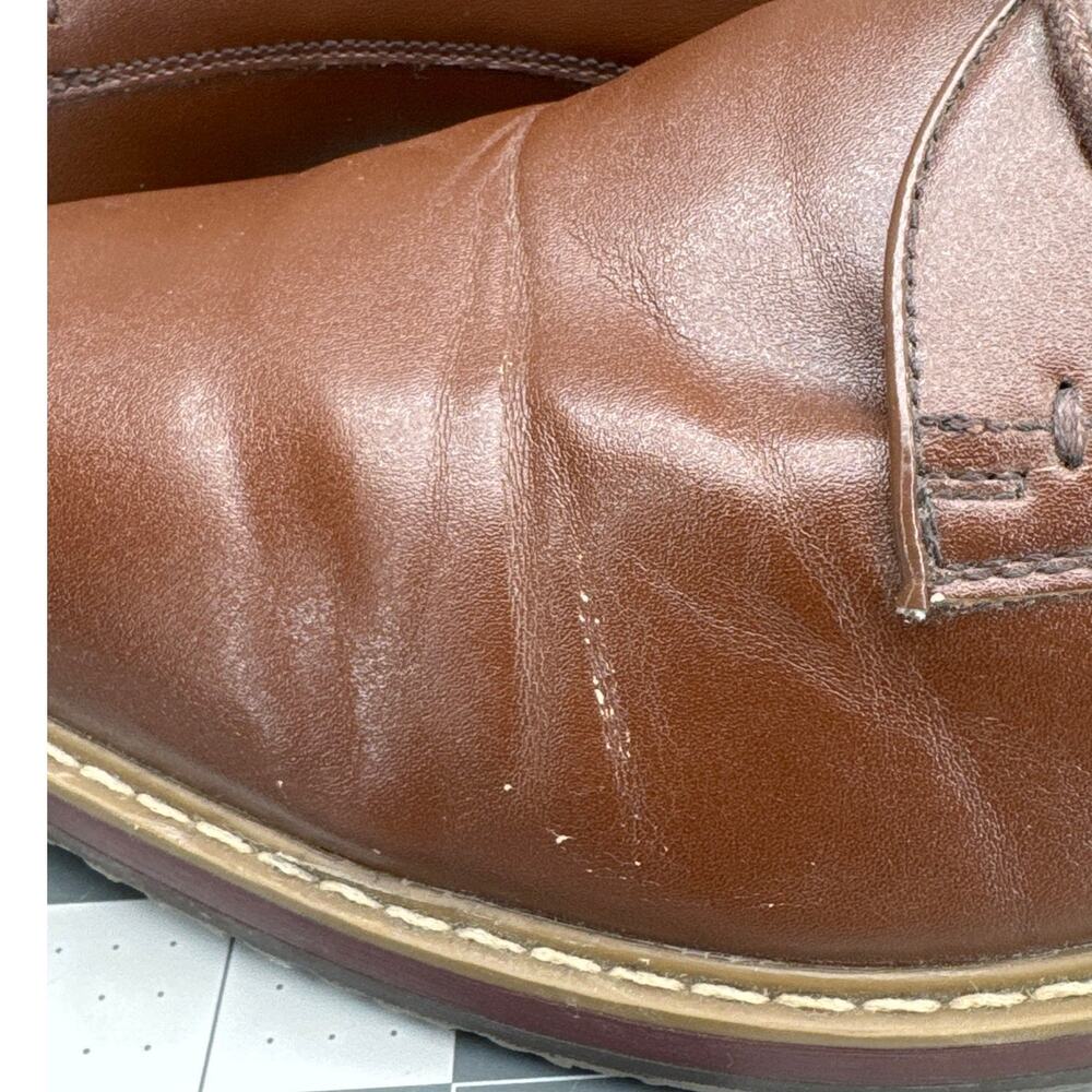 Nunn Bush Brown Faux Leather Classic Lace Up Oxford Dress Shoes Men 11.5 - Picture 6 of 10